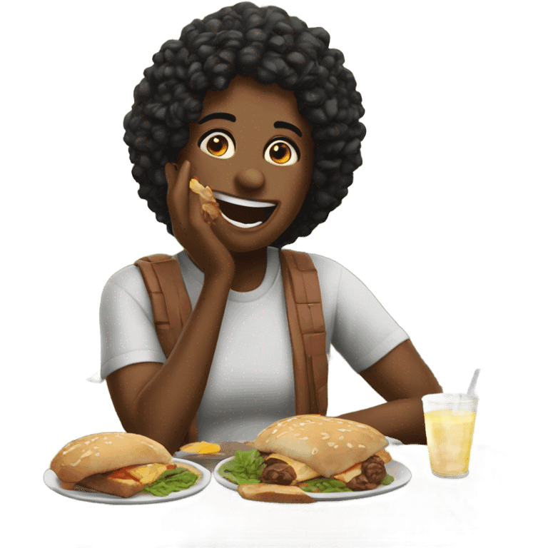 casual outdoor meal moment funny emoji