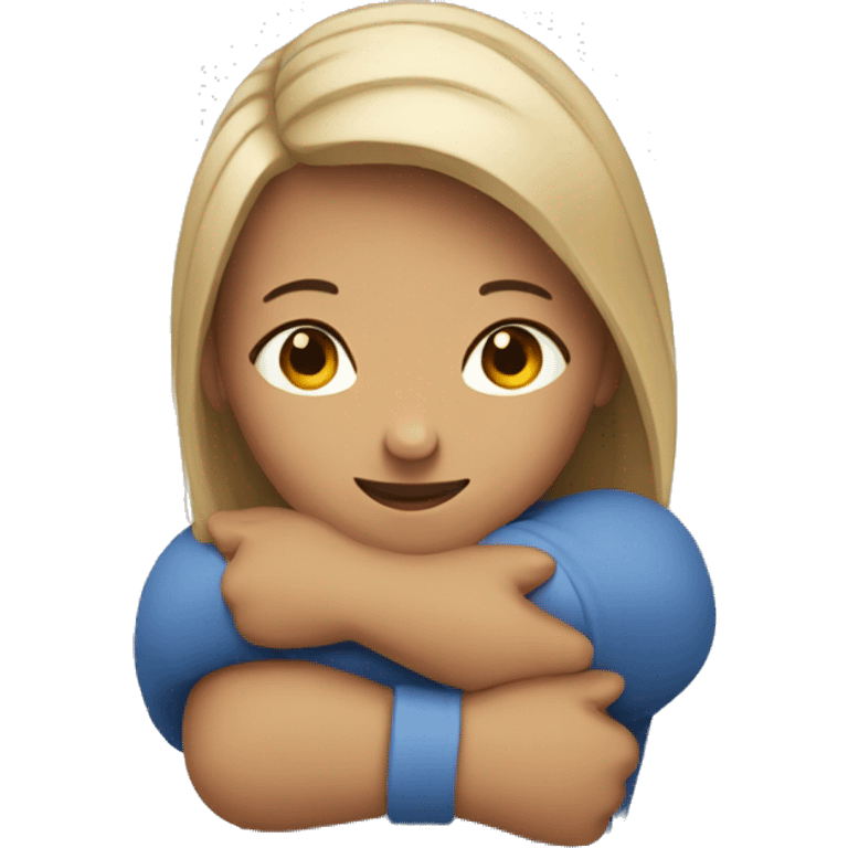 Big hug woman  emoji