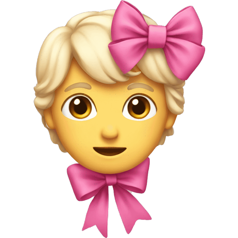 a pink bow emoji