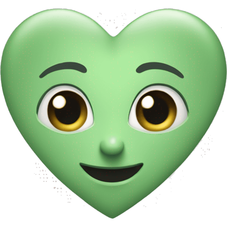 Sage green heart emoji