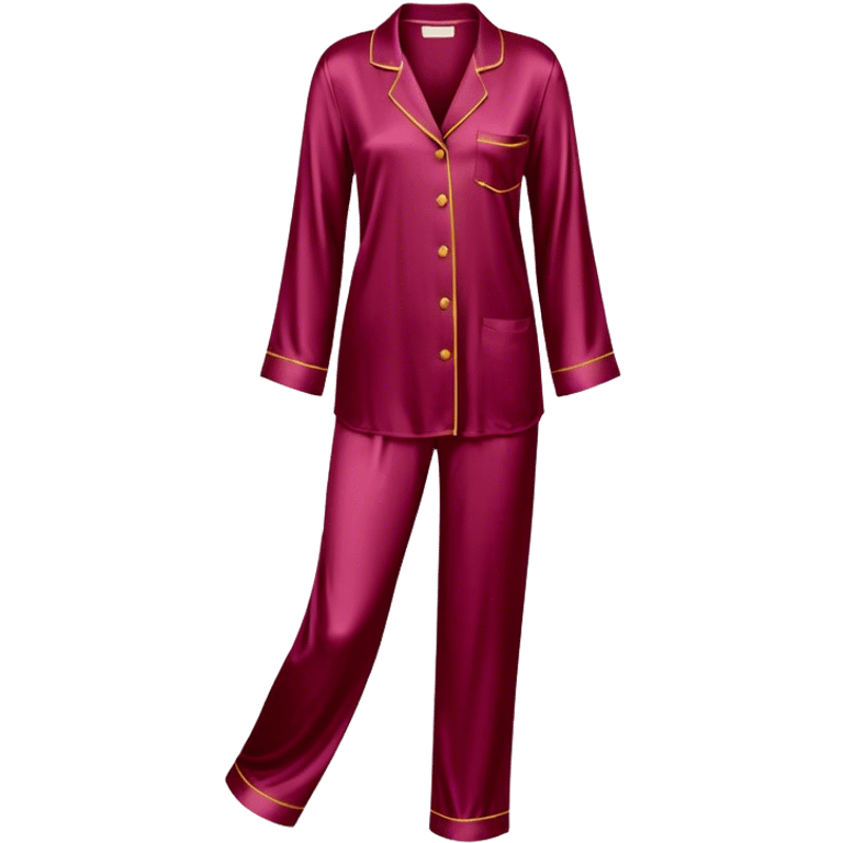 Silk burgundy pajamas  emoji