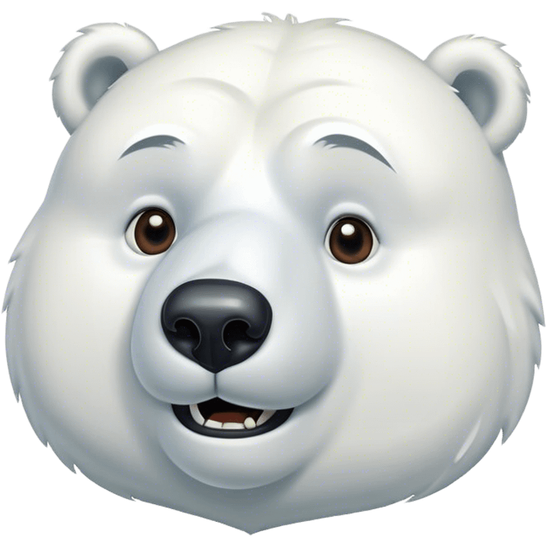 Funny polar bear emoji