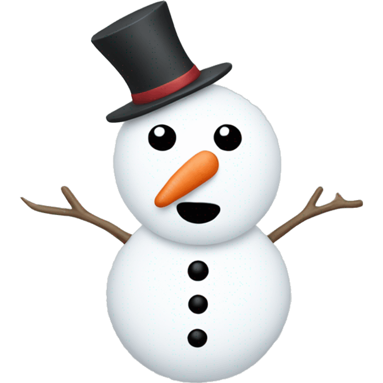 Minimalistic snowman emoji