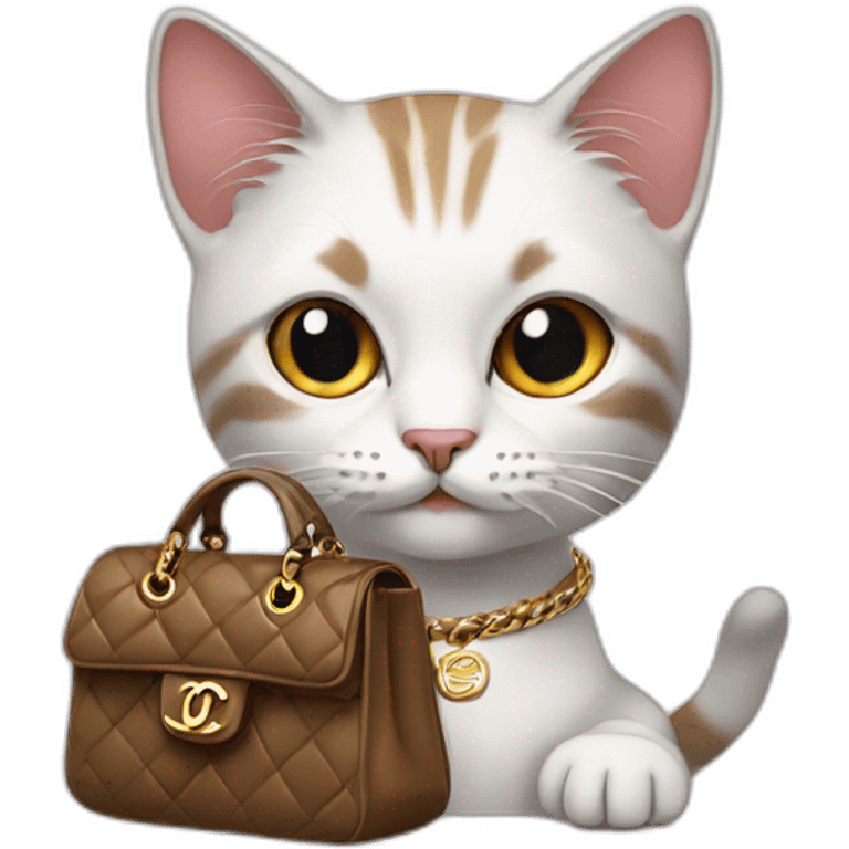 Cat with a Chanel bag  emoji