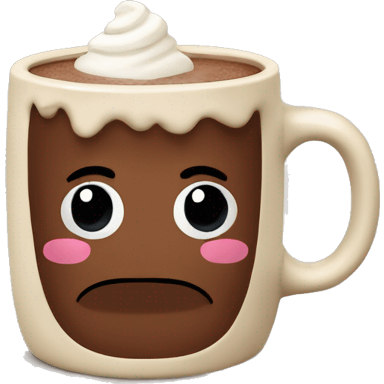 hot chocolate in beige mug emoji