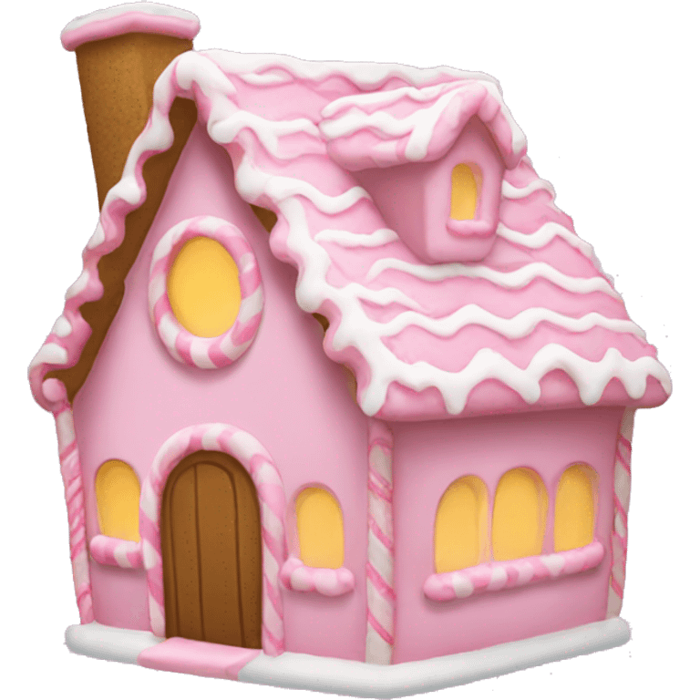 light pink gingerbread house emoji