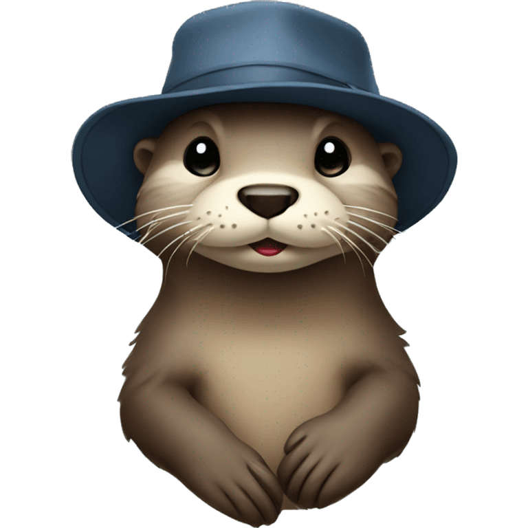 otter wearing a hat emoji