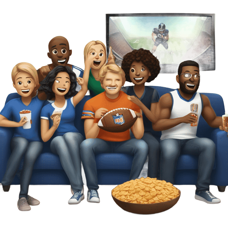 Super Bowl watch party  emoji