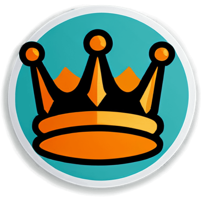 Orange Circle with a crown on top emoji