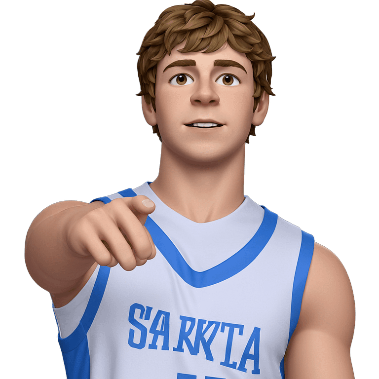 basketball boy posing for viewer emoji