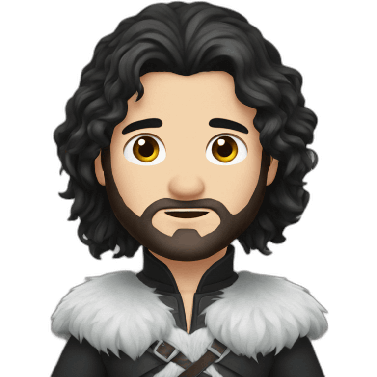 Jon snow with long hair emoji