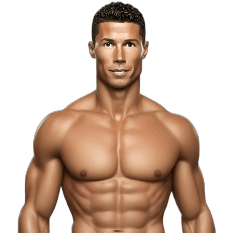 ronaldo with no shirt emoji