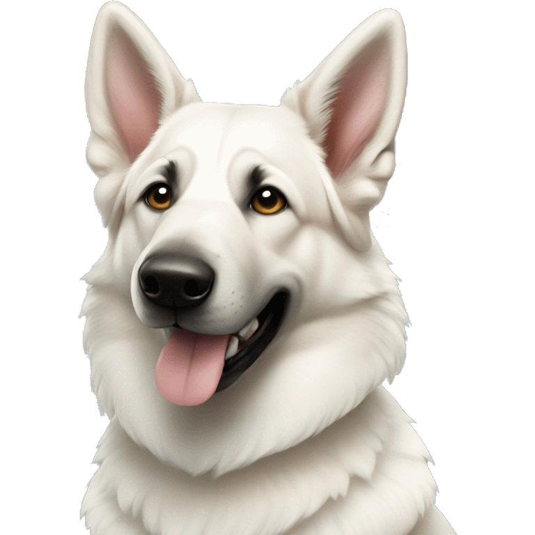 White German shepherd  emoji