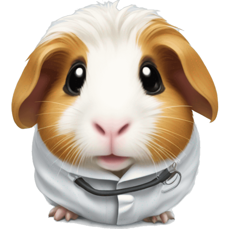 cute guinea pig in a lab coat emoji