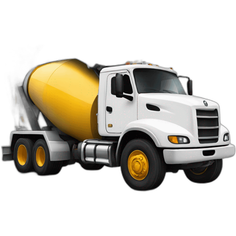 concrete-mixer truck white emoji