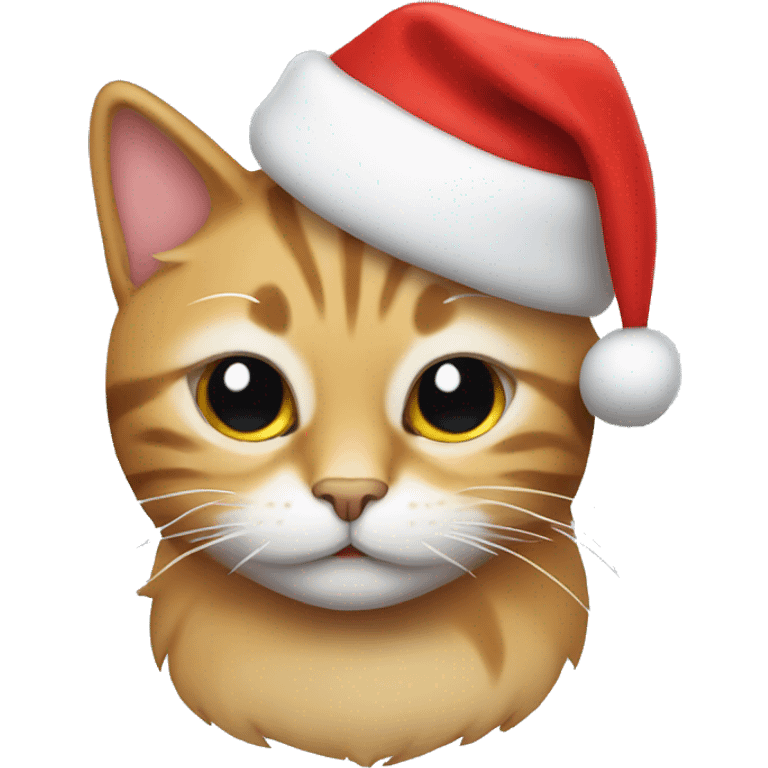 Cat with Santa hat sleeping  emoji