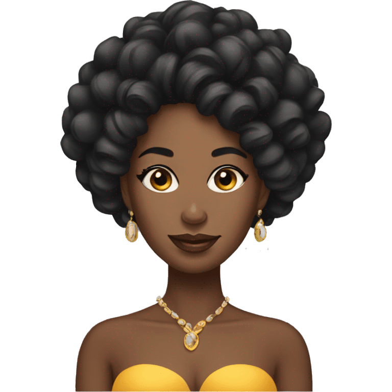 pampered black woman  emoji