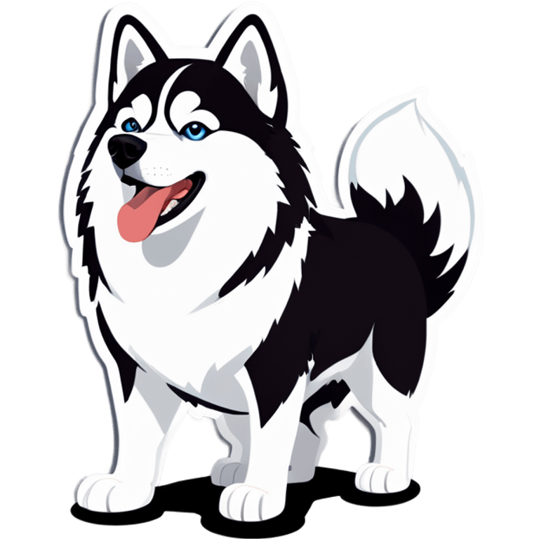 Dog Husky pee animation  emoji