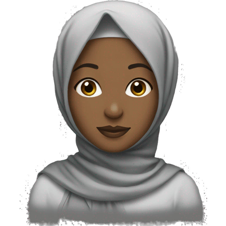 Black French hijabi emoji