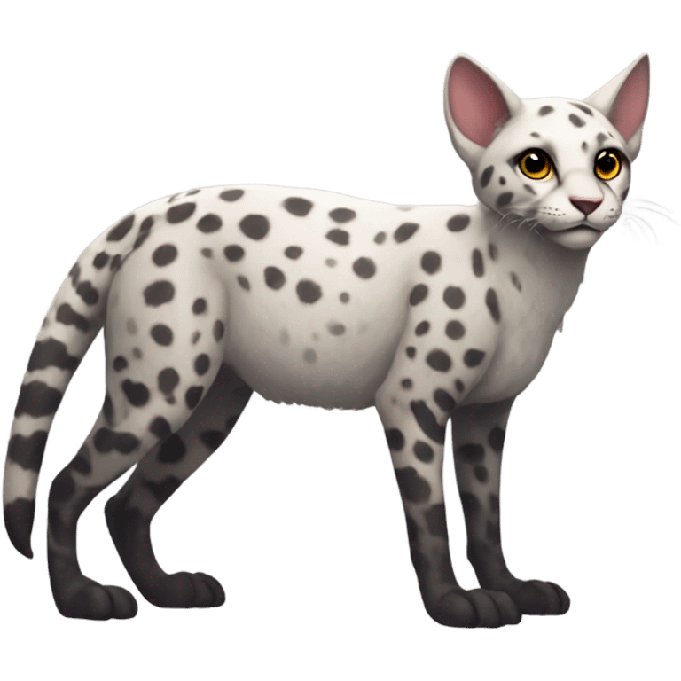 Modern Feral Rare Fantasy Vernid-Trico-species by LiLaiRa, random markings, full body emoji