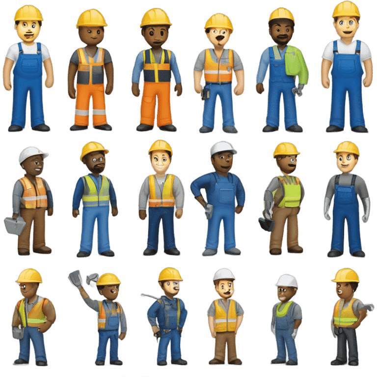 blue collar workers emoji