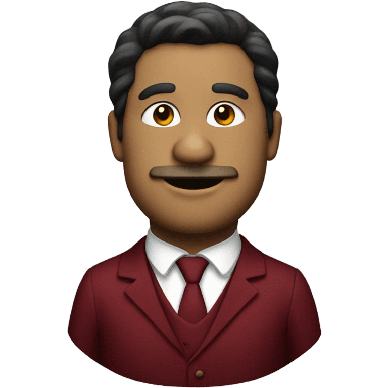 fat banker in dark red velvet suit emoji