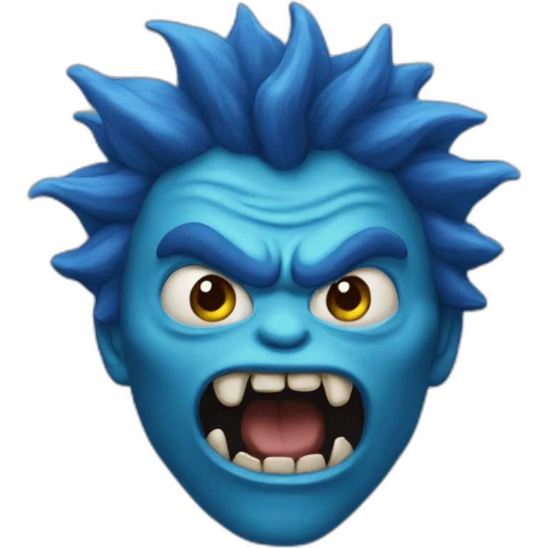 Monstre bleu emoji