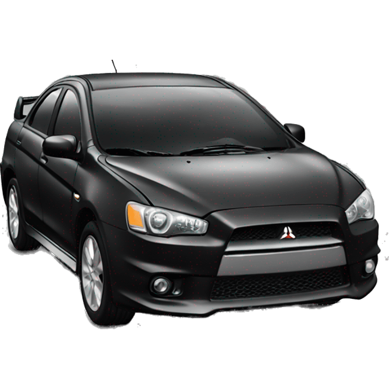 Hamster on Mitsubishi lancer black  emoji