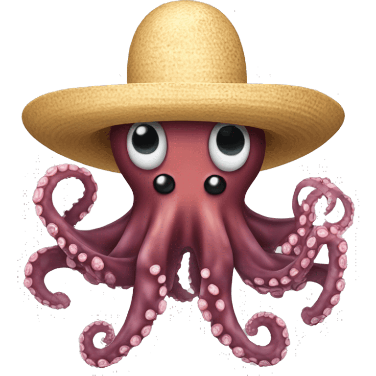 pulpo con sombrero emoji