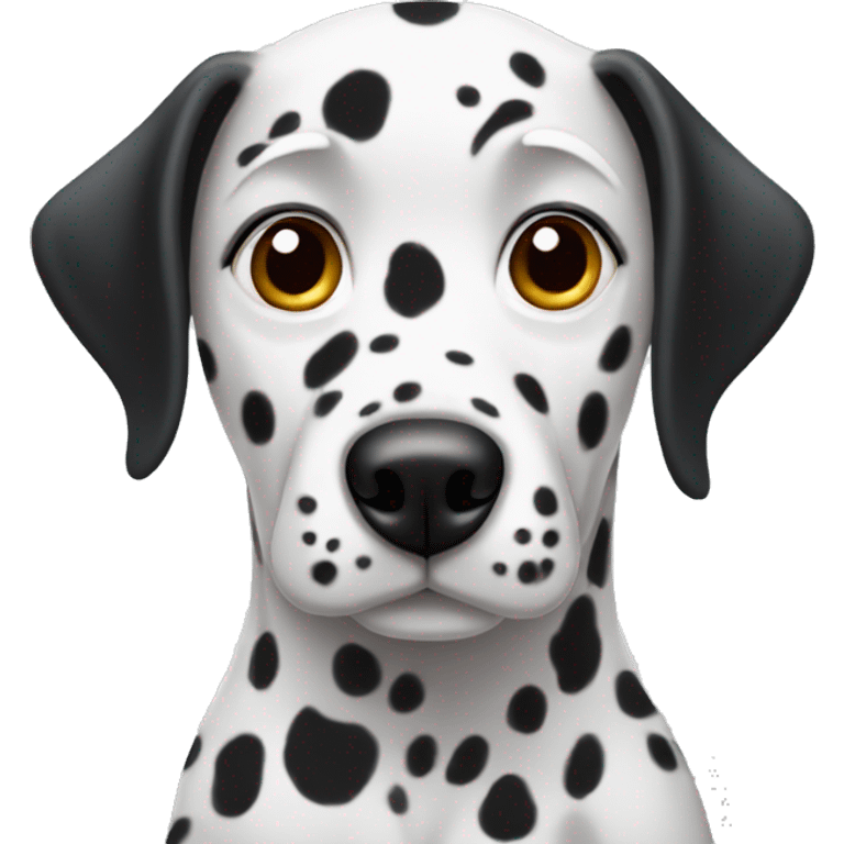 dalmatian with black ears emoji