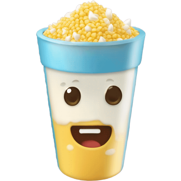 Elote con mayonesa y chile en vaso emoji