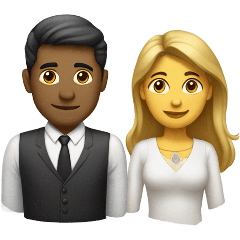 Pareja de mujer blanca y hombre rubio besándose  emoji