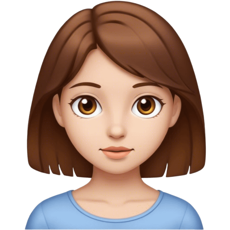 A young girl with brown hair emoji