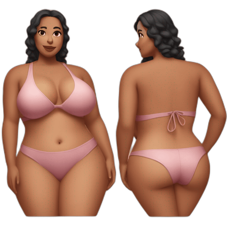 Slim-Thicc woman swimsuit posing (perfect body, hourglass figure) emoji