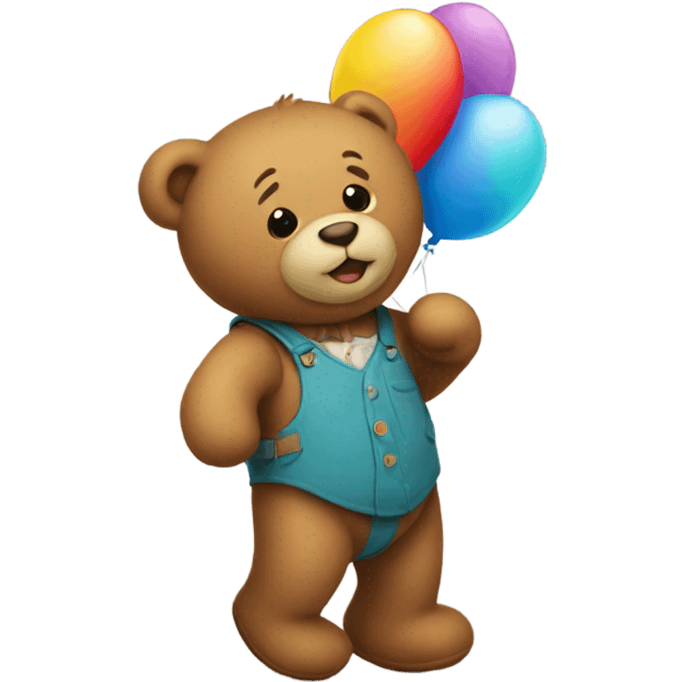 Teddy and balloon emoji