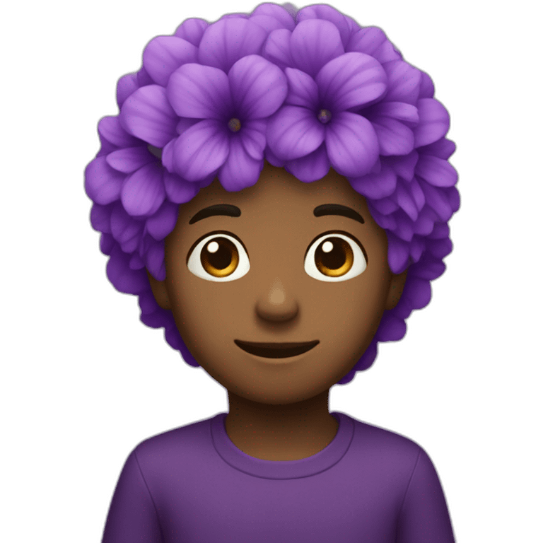 purple flower boy emoji