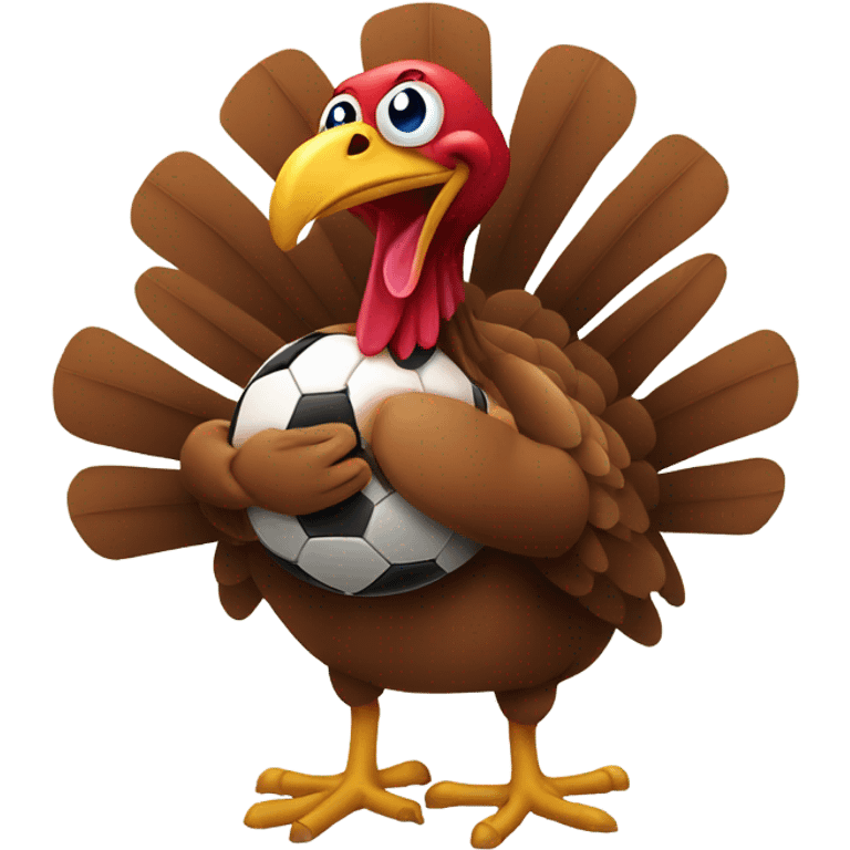 Turkey with football  emoji