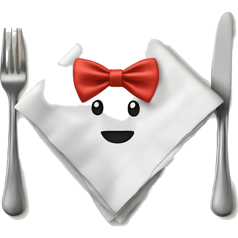 Napkin with bow emoji