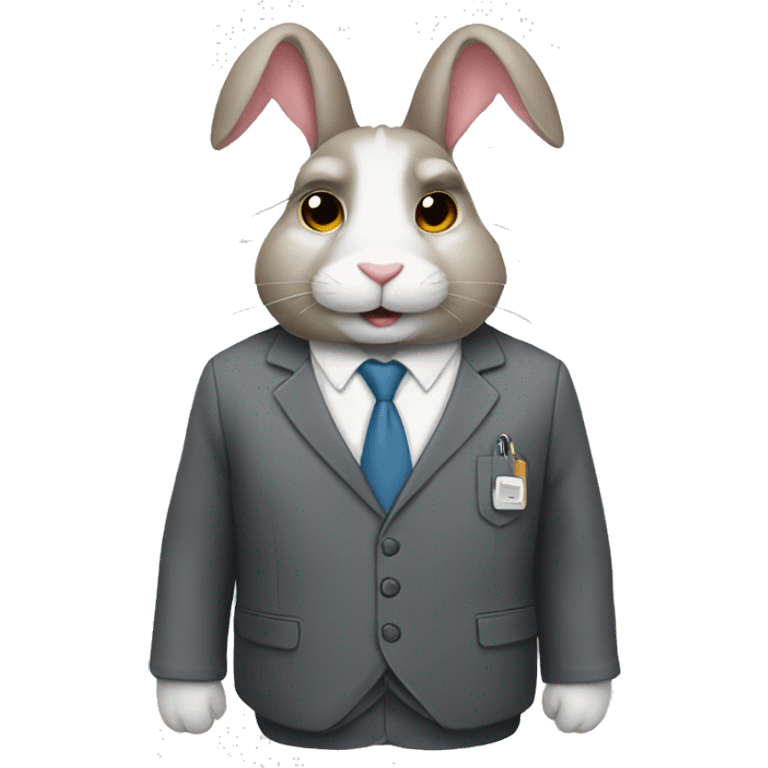 Rabbit dressed for work emoji