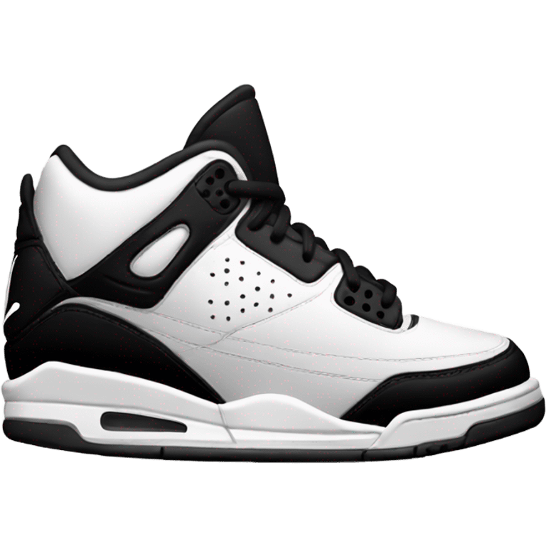 NIKE BLACK AND WHITE JORDAN SHOE emoji