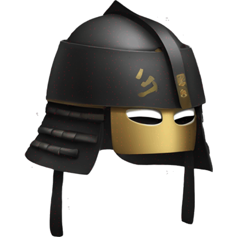 Sad samurai helmet emoji