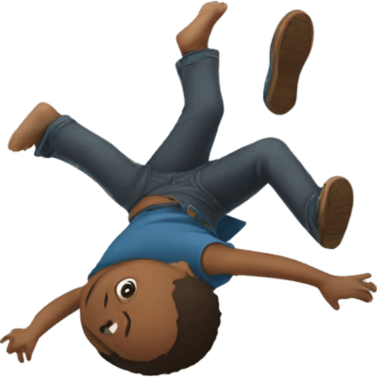 Falling kid emoji