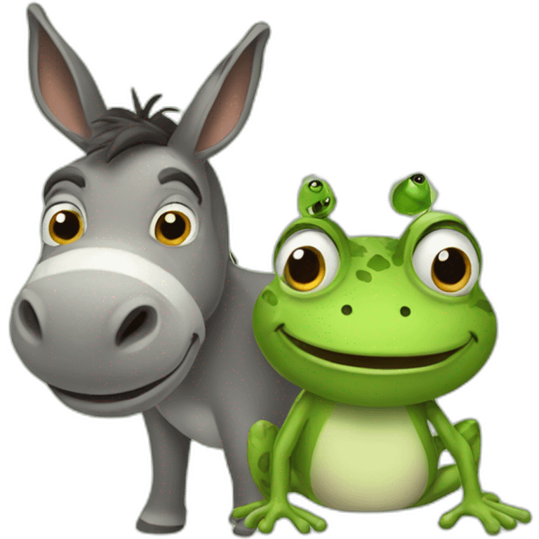 a donkey and a frog emoji