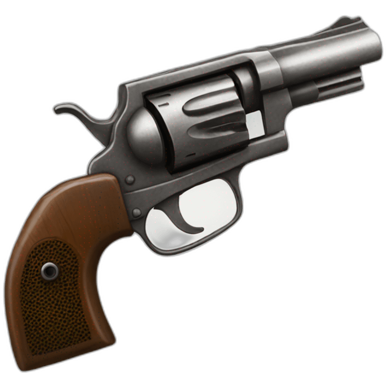 A revolver that is shooting out beavers emoji