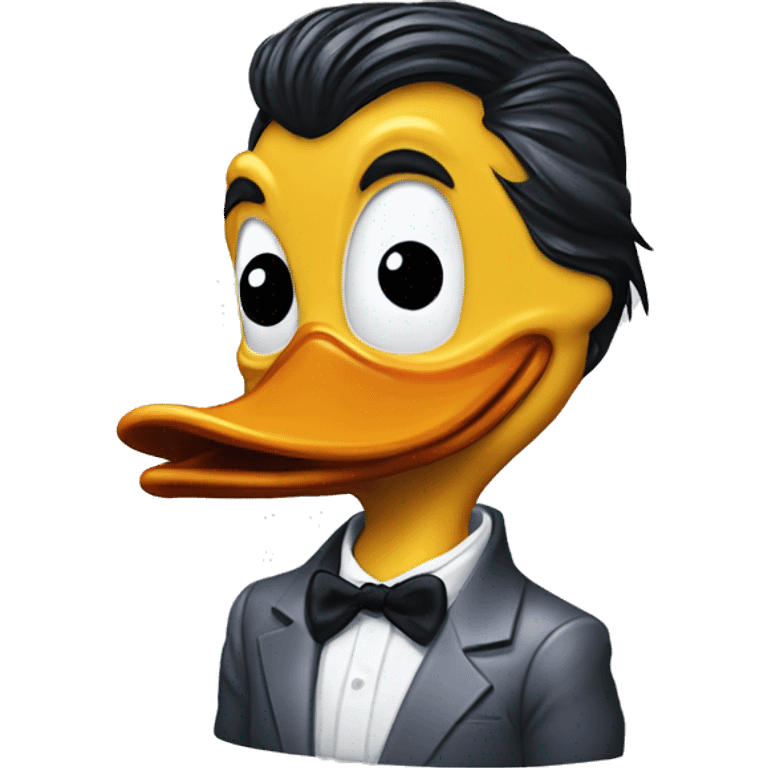 Donald Duck dressed as Patrick Bateman American Psycho emoji