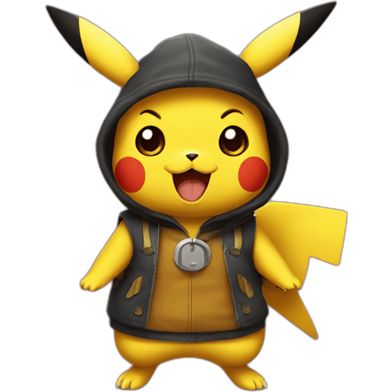 pikachu in an halloween costume emoji