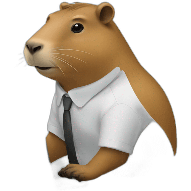 capybara works in a call center emoji