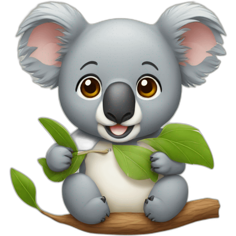 Koala eating emoji