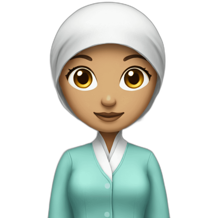 Girl hijab nurse emoji