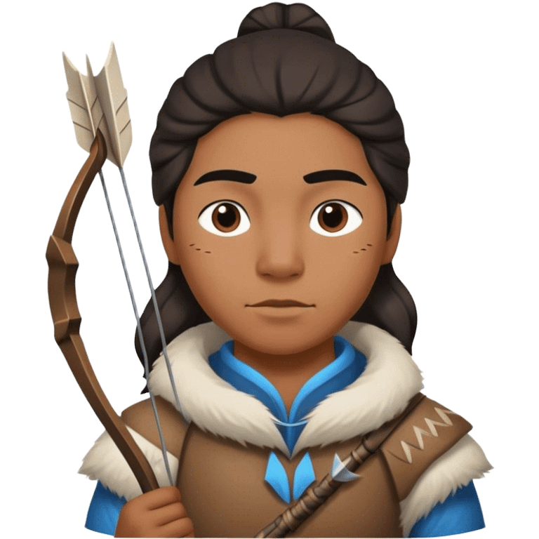 Inuit with arrow emoji